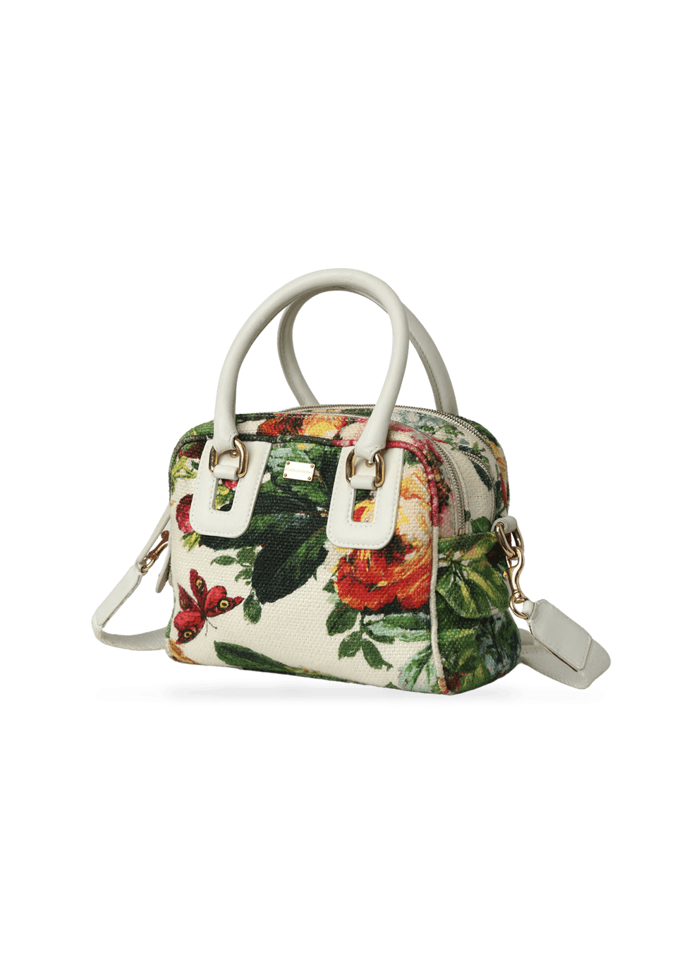 FLORAL CANVAS SATCHEL