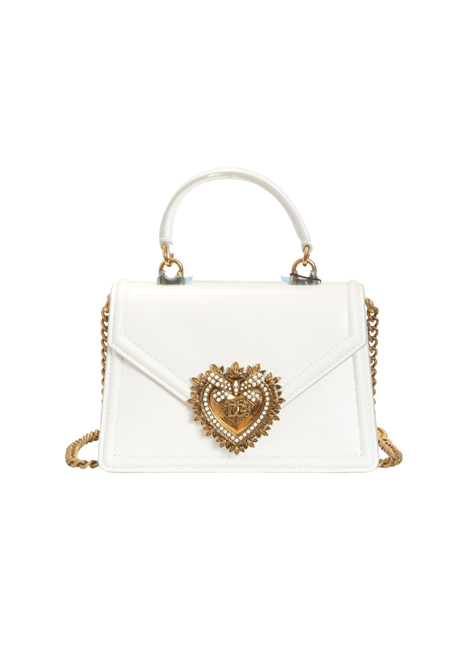 DOLCE＆GABBANA SMALL DEVOTION BAG BOLSA DOLCE & GABBANA SMALL DEVOTION TOP HANDLE BAG AZUL ORIGINAL