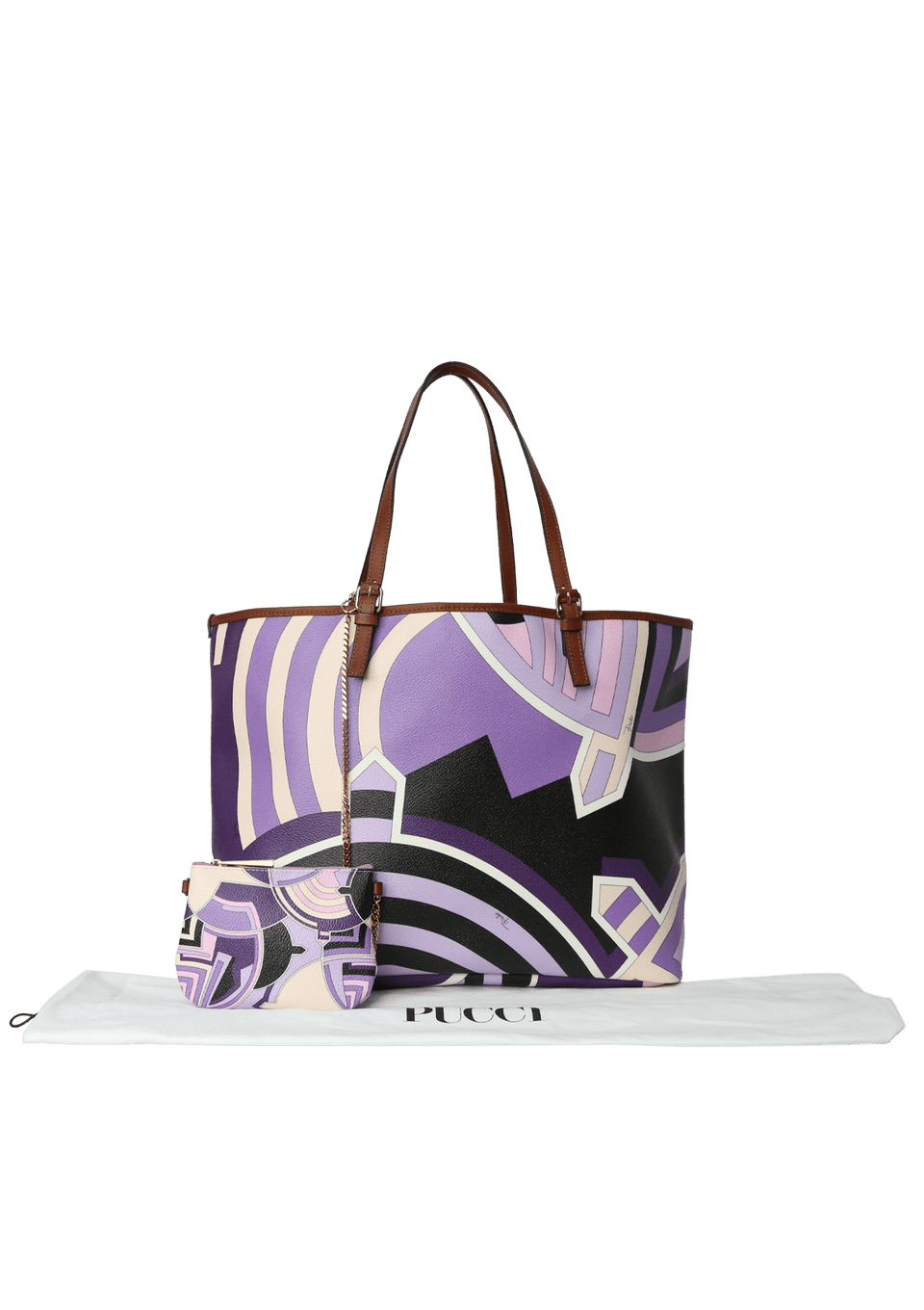 PRINTED TOTE WITH POUCH