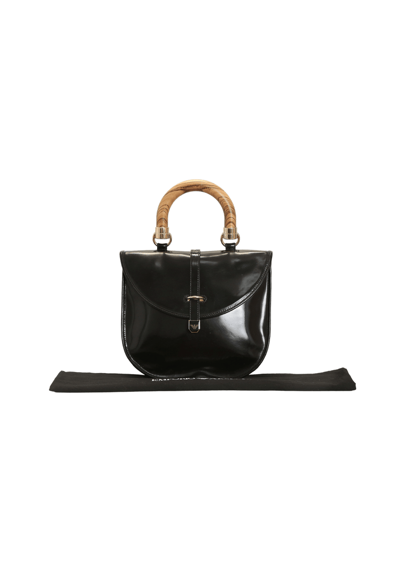 PATENT LEATHER HANDLE BAG