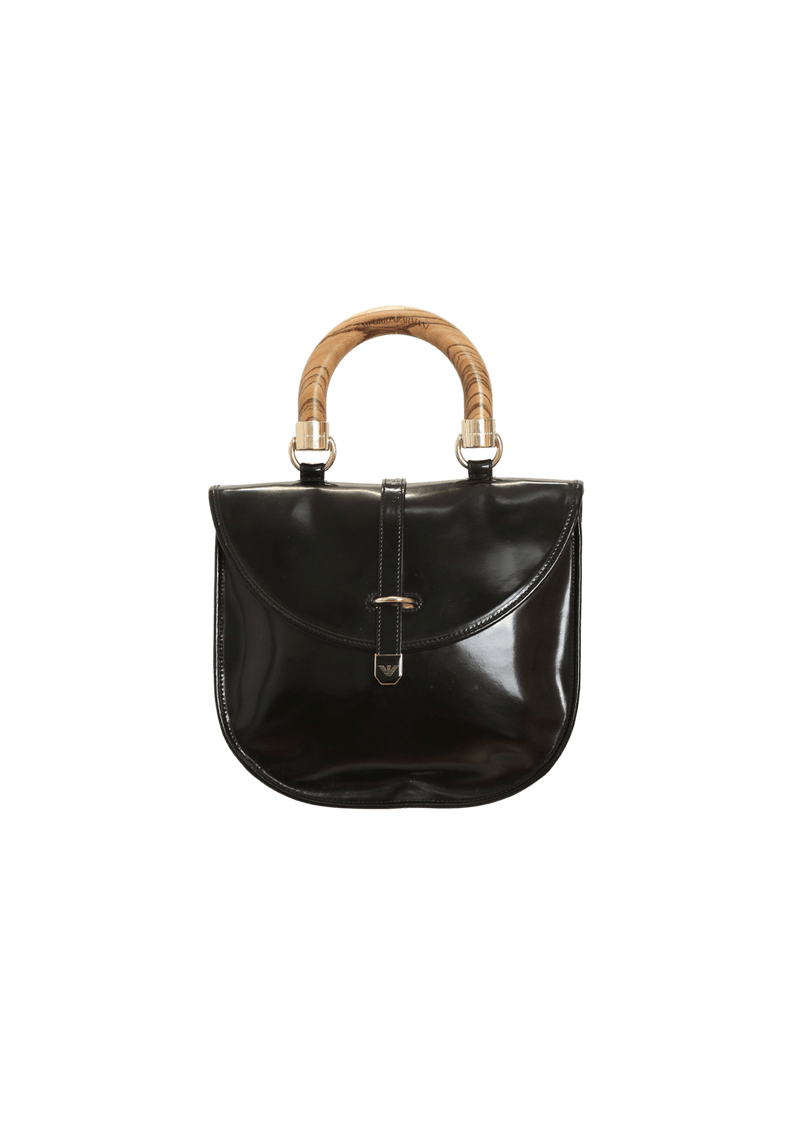 PATENT LEATHER HANDLE BAG