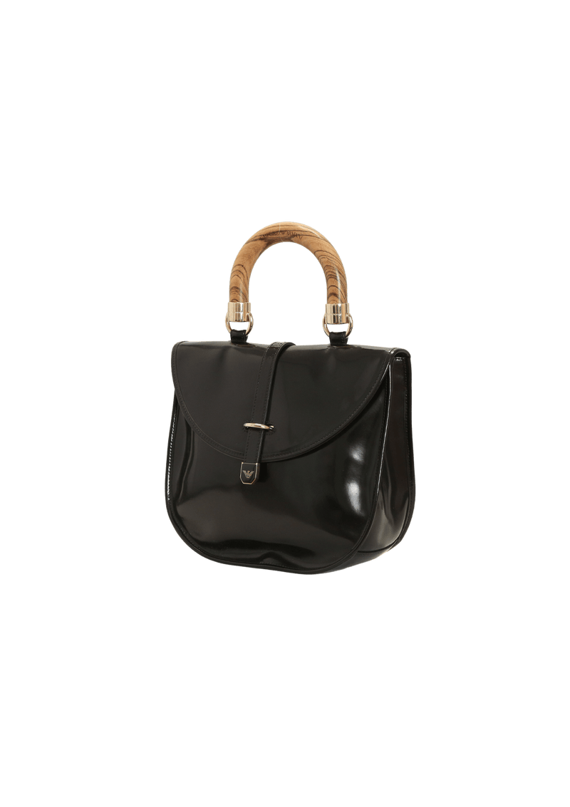 PATENT LEATHER HANDLE BAG