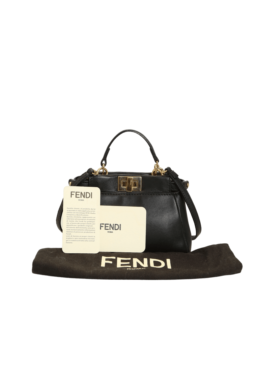 BOLSA FENDI MICRO PEEKABOO BAG PRETO ORIGINAL – Gringa