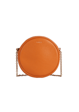 LEATHER ROUND MANDARINO BAG