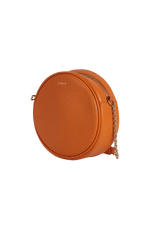 LEATHER ROUND MANDARINO BAG