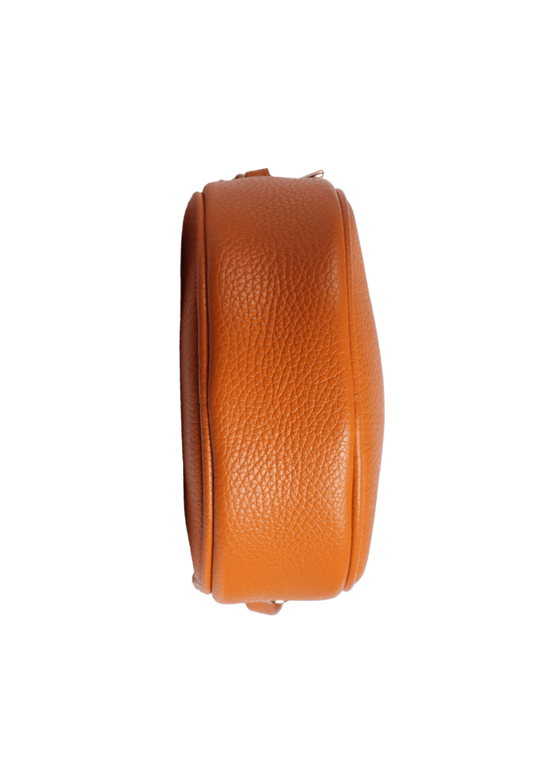 LEATHER ROUND MANDARINO BAG