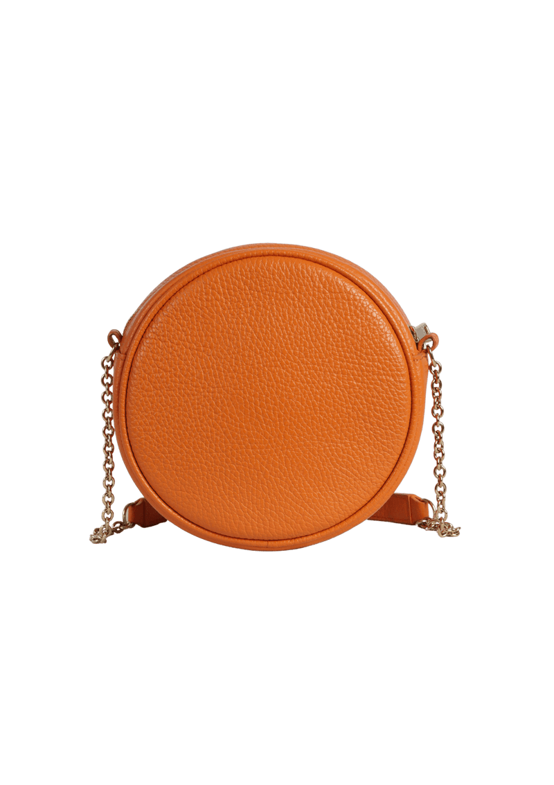 LEATHER ROUND MANDARINO BAG