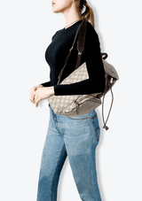 GG COATED CANVAS BACKPACK