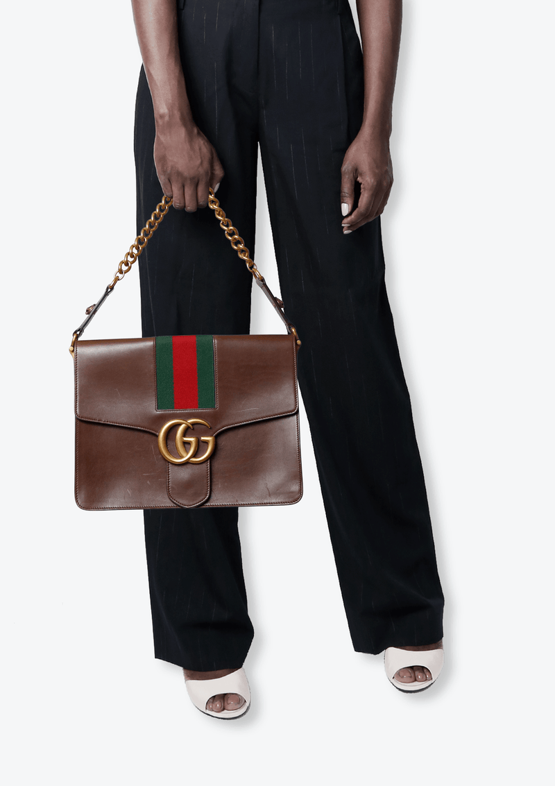 GG MARMONT WEB CALFSKIN BAG