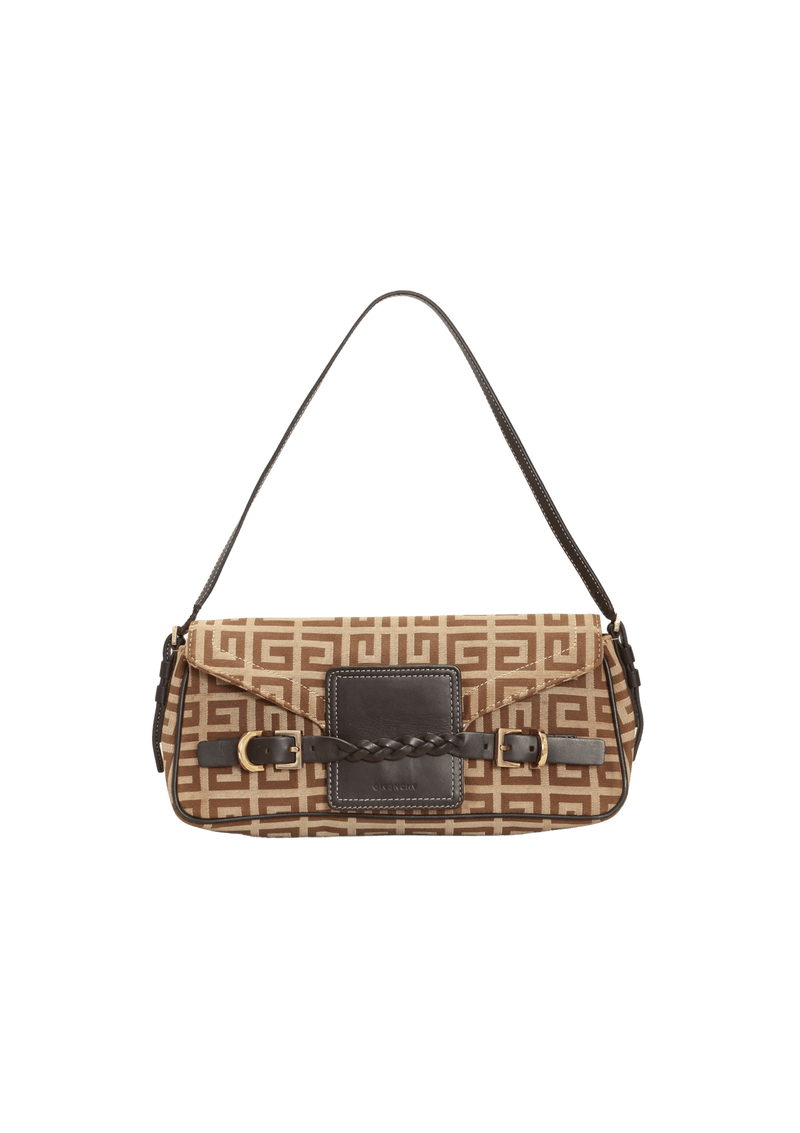 SIGNATURE CANVAS SHOULDER FLAP BAG