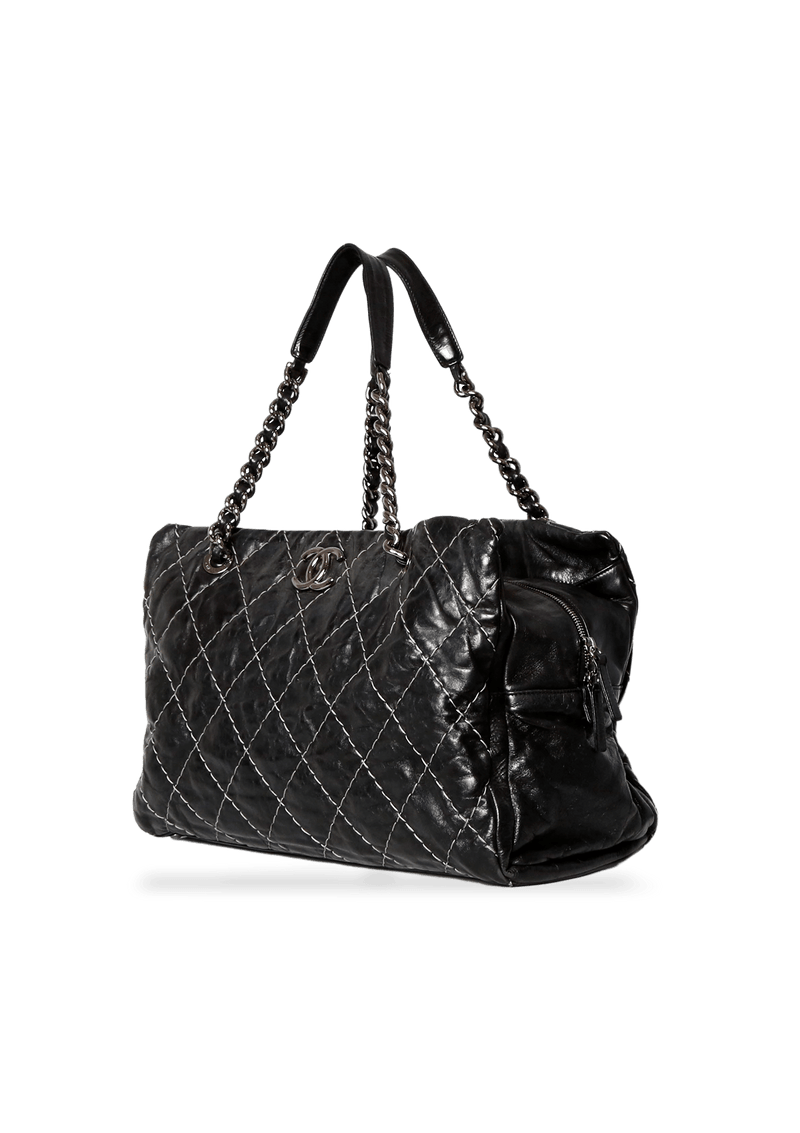 GLAZED CALFSKIN DOUBLE STITCH TOTE CHANEL Gringa