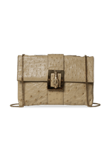 AVESTRUZ FLAP BAG