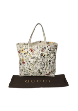 BOTANICAL FLORAL PRINT TOTE