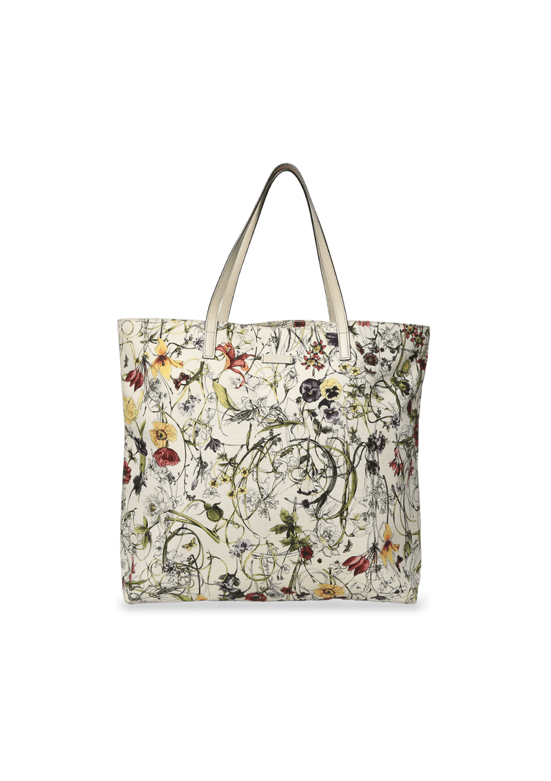 BOTANICAL FLORAL PRINT TOTE