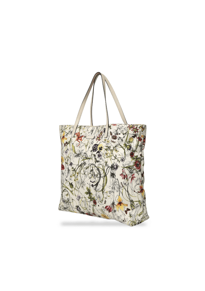 BOTANICAL FLORAL PRINT TOTE