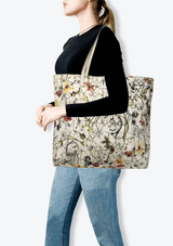 BOTANICAL FLORAL PRINT TOTE