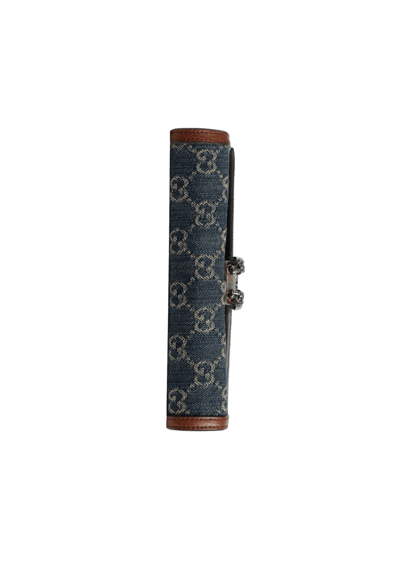 DENIM MINI DIONYSUS WALLET ON CHAIN