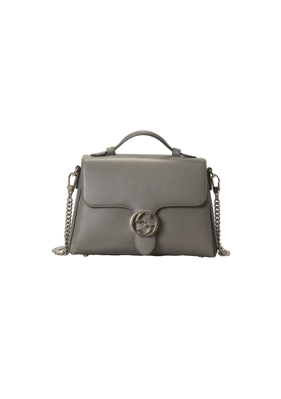 BOLSA GUCCI DOLLAR INTERLOCKING G TOP HANDLE CINZA ORIGINAL – Gringa