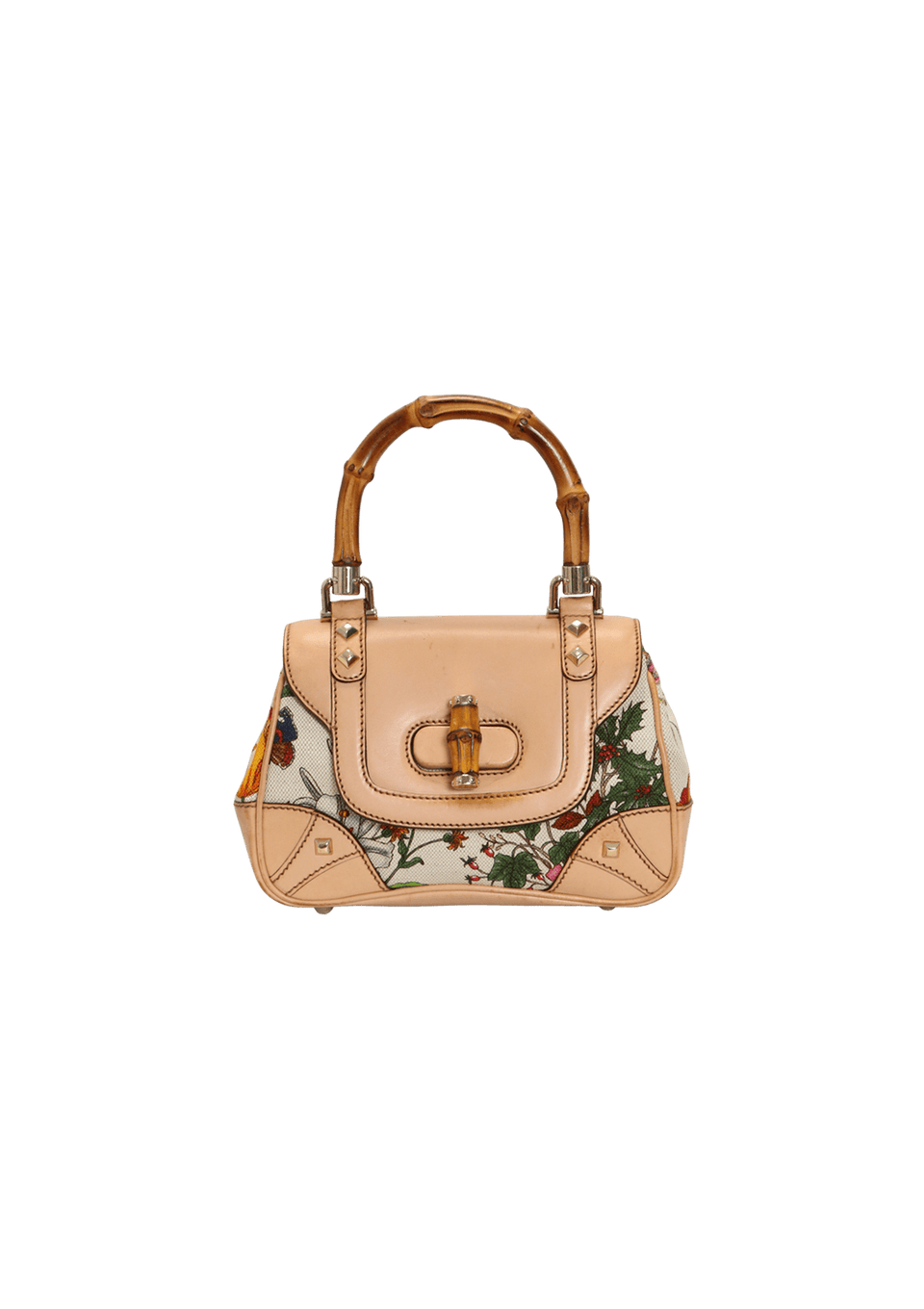 BOLSA GUCCI FLORA BAMBOO BAG ROSA ORIGINAL – Gringa