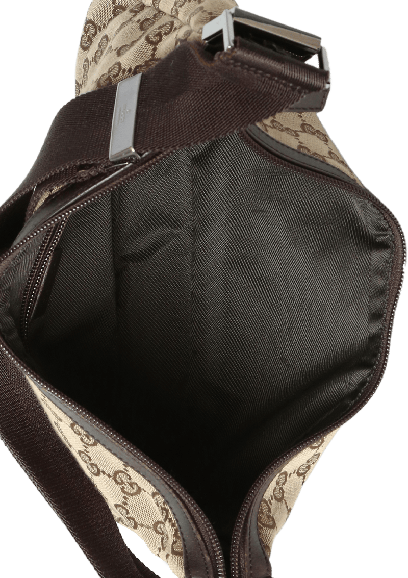 GG CANVAS SADDLE ZIP