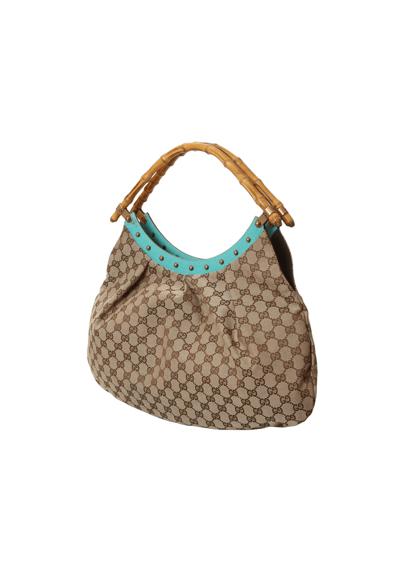 GG CANVAS BAMBOO BAG