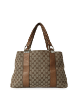 GG CANVAS BAMBOO BAR TOTE