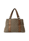 GG CANVAS BAMBOO BAR TOTE