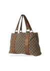 GG CANVAS BAMBOO BAR TOTE