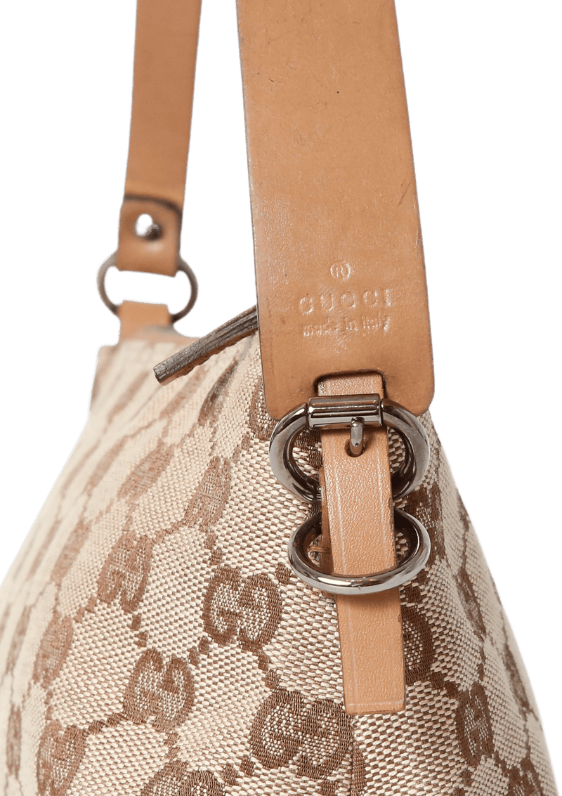 BOLSA GUCCI GG CANVAS BOAT POCHETTE BEGE ORIGINAL – Gringa