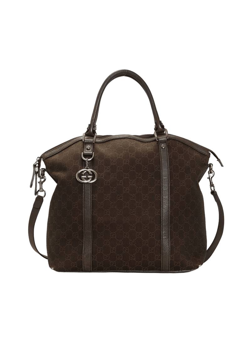 GG CANVAS CONVERTIBLE DOME BAG