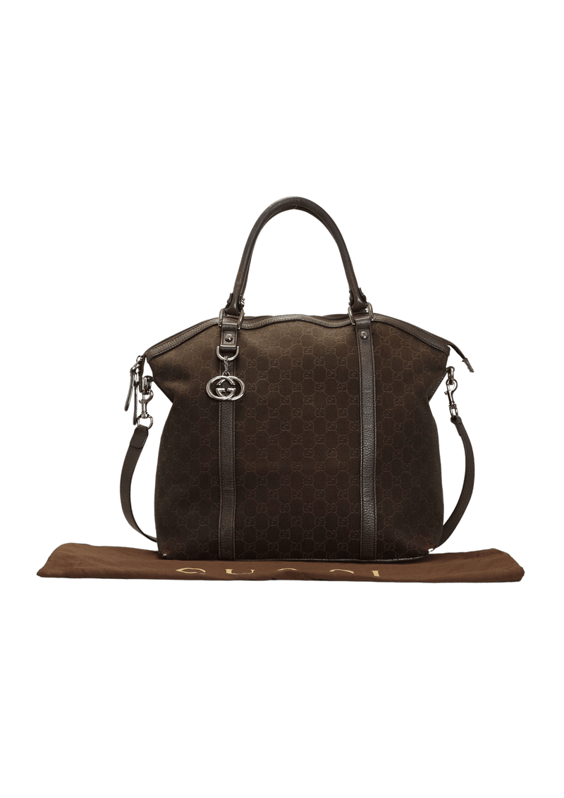 GG CANVAS CONVERTIBLE DOME BAG