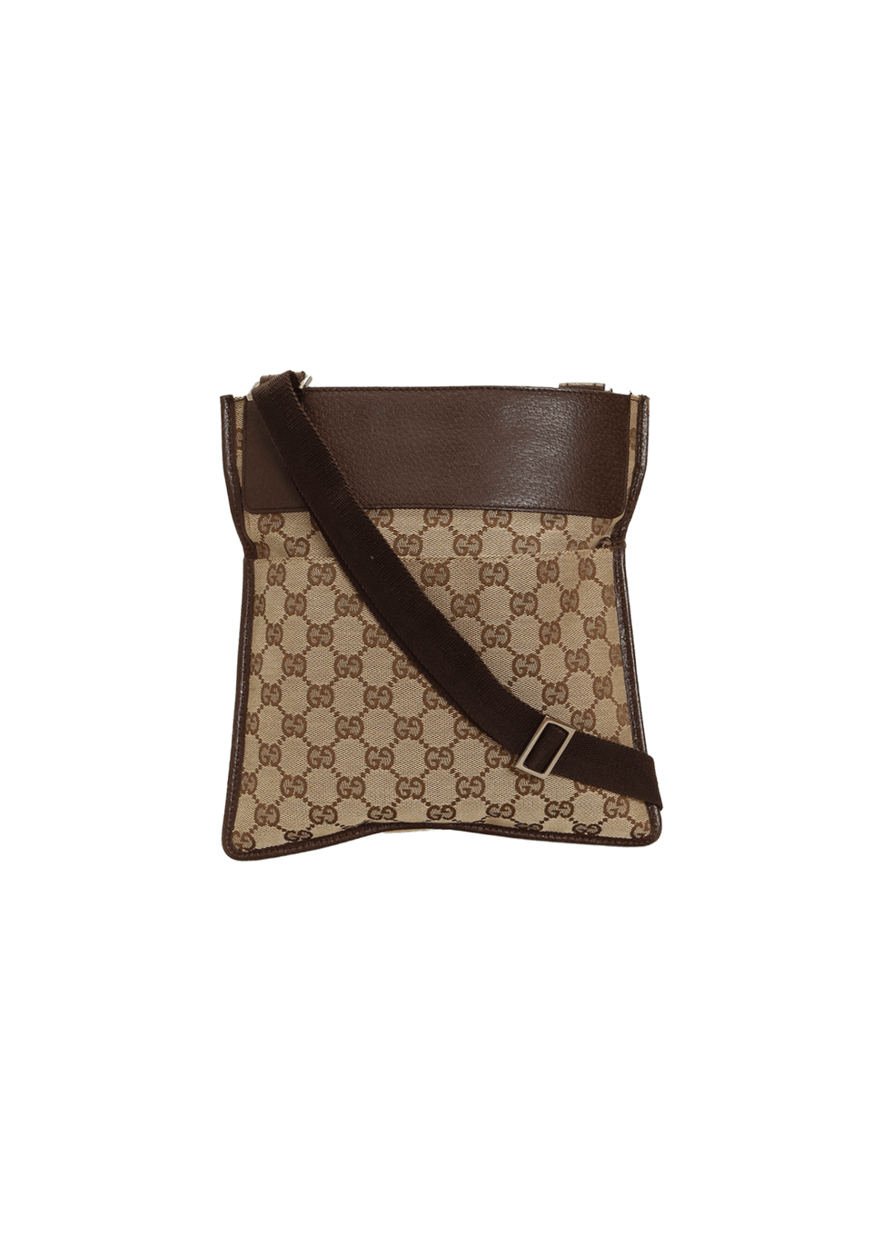 BOLSA GUCCI GG CANVAS CROSSBODY BAG MARROM ORIGINAL – Gringa