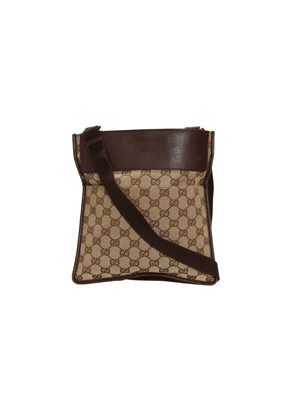 BOLSA GUCCI GG CANVAS CROSSBODY BAG MARROM ORIGINAL – Gringa