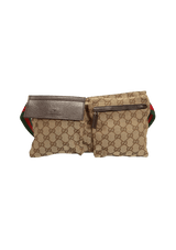 GG CANVAS DOUBLE BELT BAG