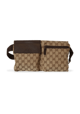 GG CANVAS DOUBLE BELT BAG