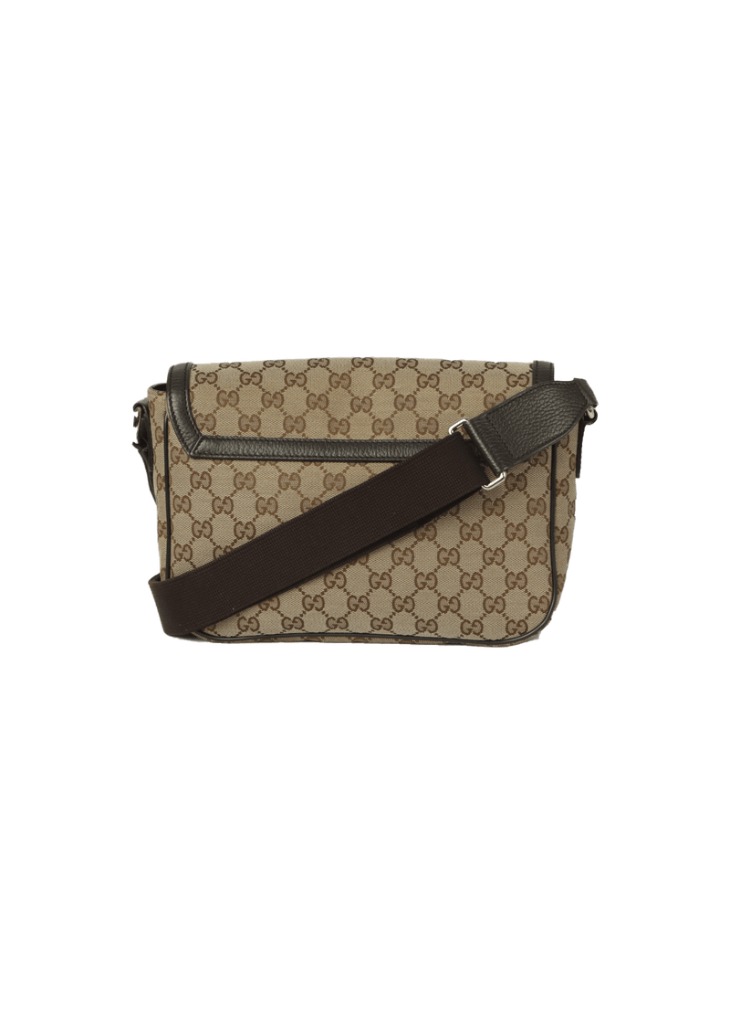 GG CANVAS FLAP MESSENGER BAG