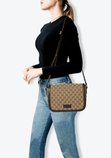 GG CANVAS FLAP MESSENGER BAG