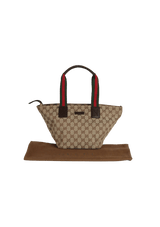 GG CANVAS SMALL WEB HANDLE BAG