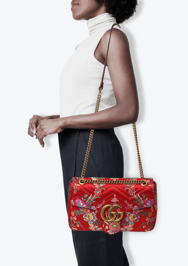 Gucci marmont floral jacquard bag online