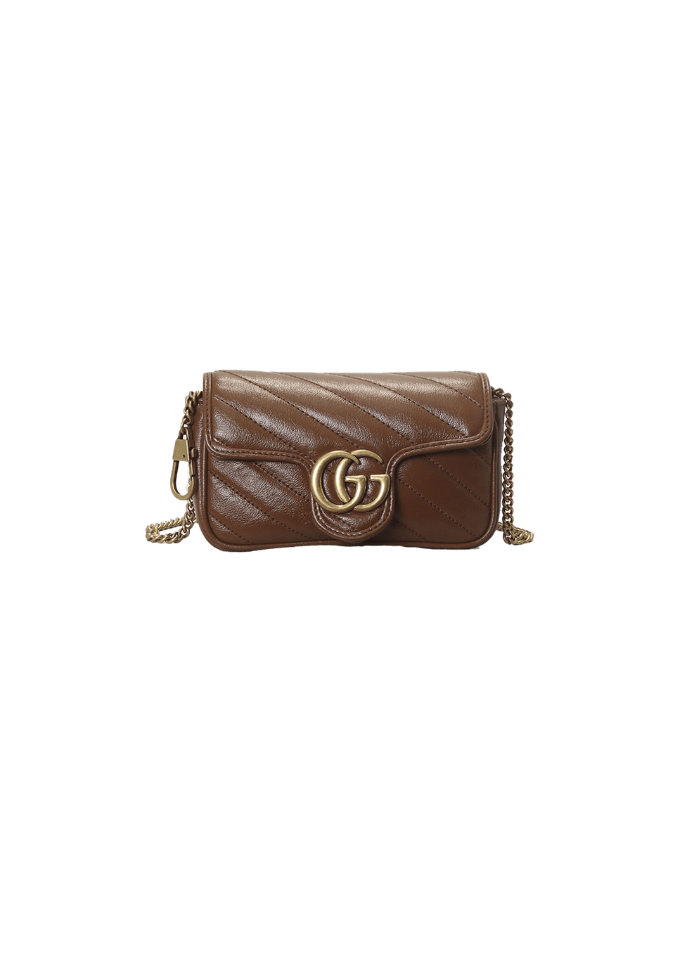 BOLSA GUCCI GG MARMONT SUPER MINI MARROM ORIGINAL – Gringa