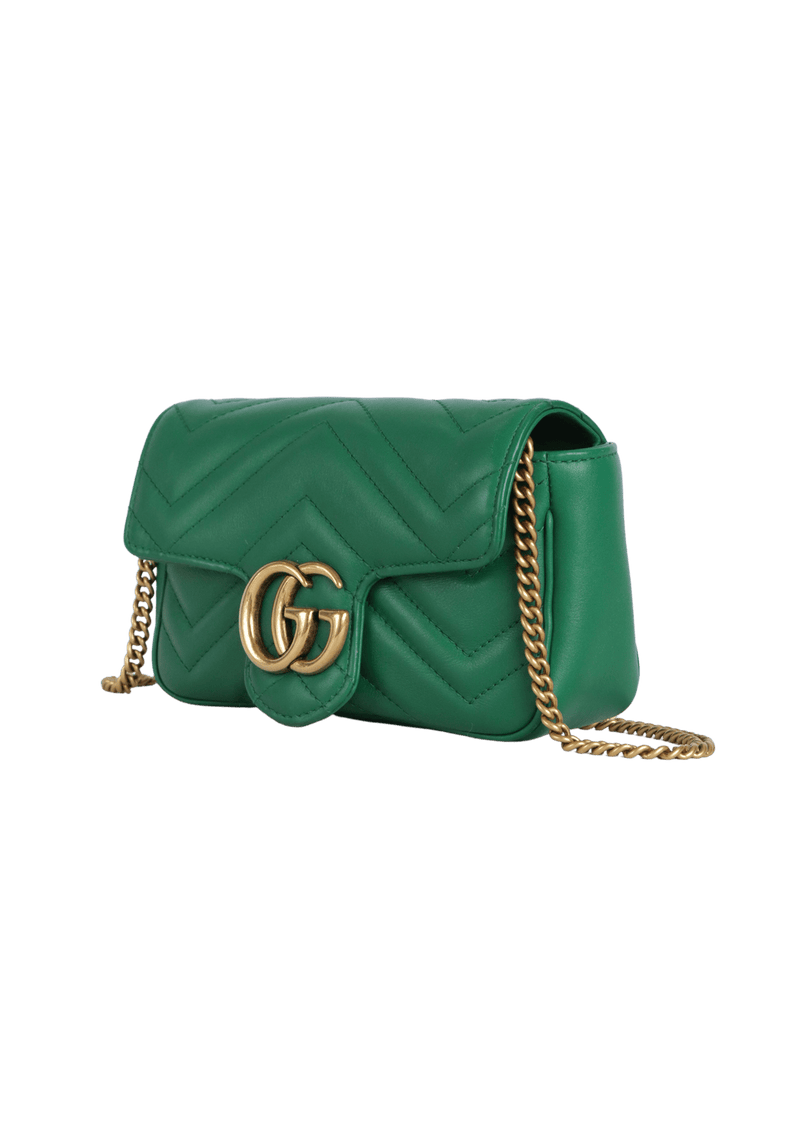 BOLSA GUCCI GG MARMONT SUPER MINI VERDE ORIGINAL Gringa