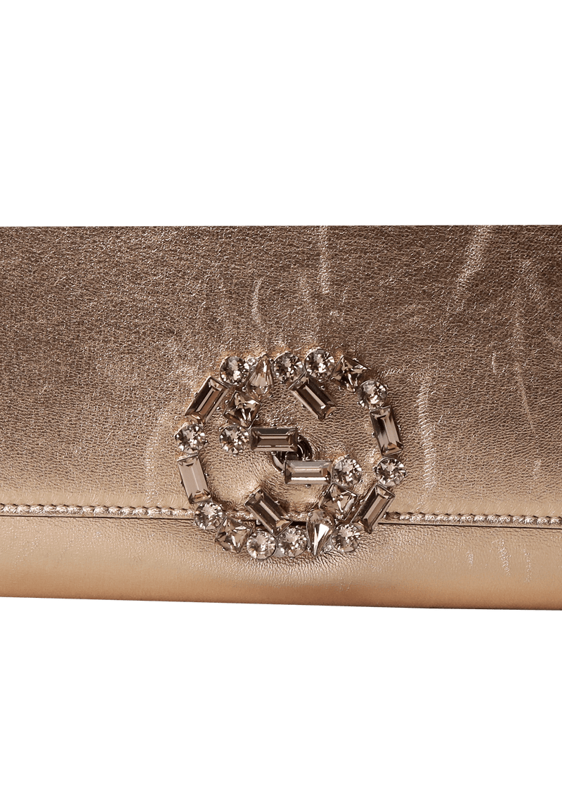 GG SATIN CLUTCH BAG