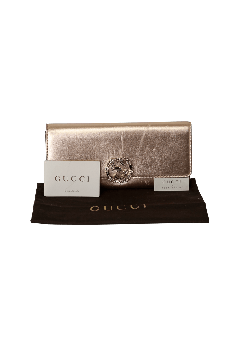 GG SATIN CLUTCH BAG