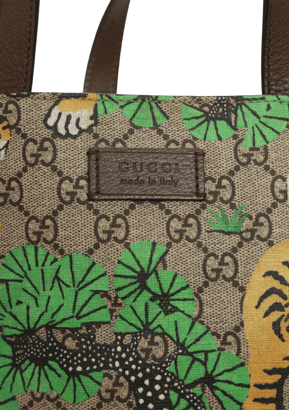 BOLSA GUCCI GG SUPREME BENGAL TIGER VERTICAL TOTE ESTAMPADO