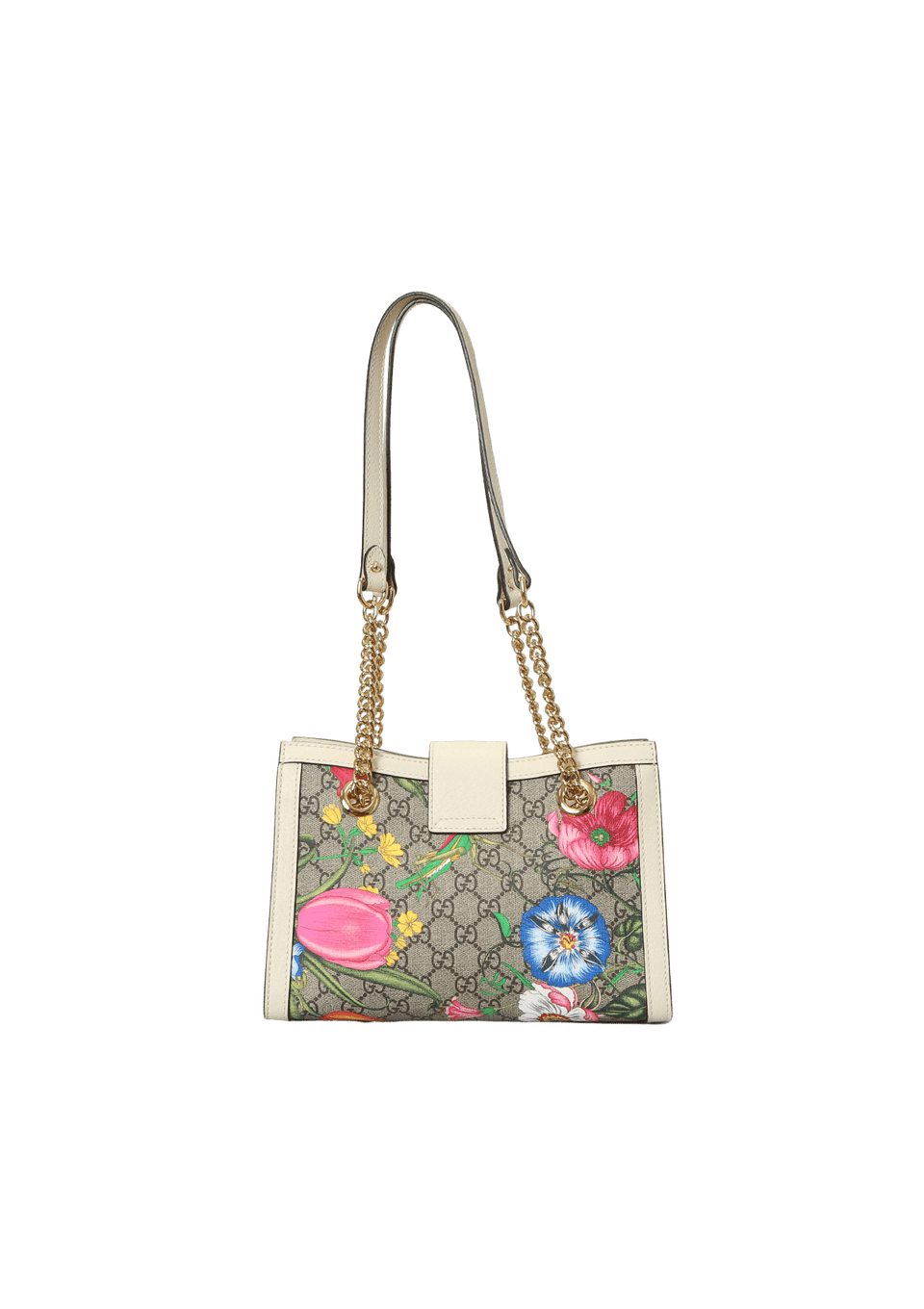 GG SUPREME SMALL PADLOCK FLORA BAG