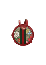 GG SUPREME WEB FLORA OPHIDIA ROUND BACKPACK