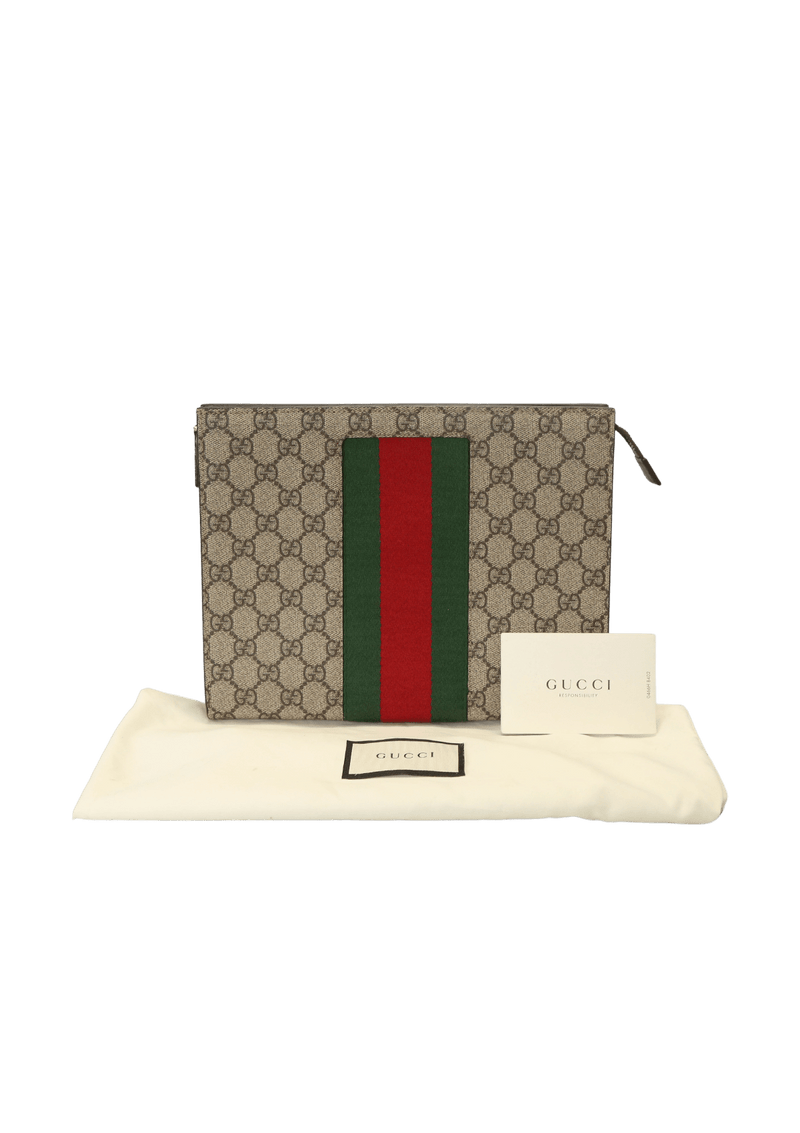 Gucci supreme hot sale web pouch