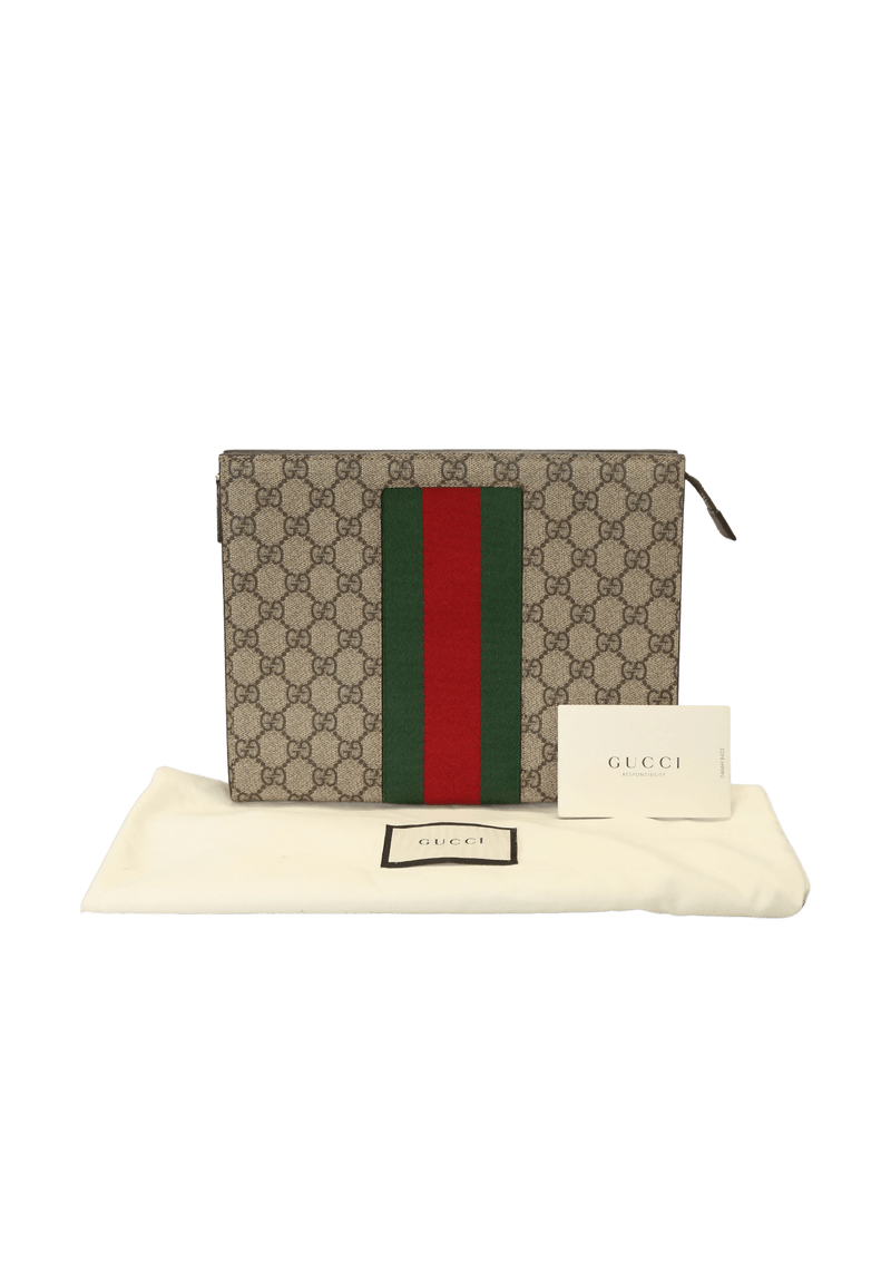 Gucci supreme 2025 web pouch