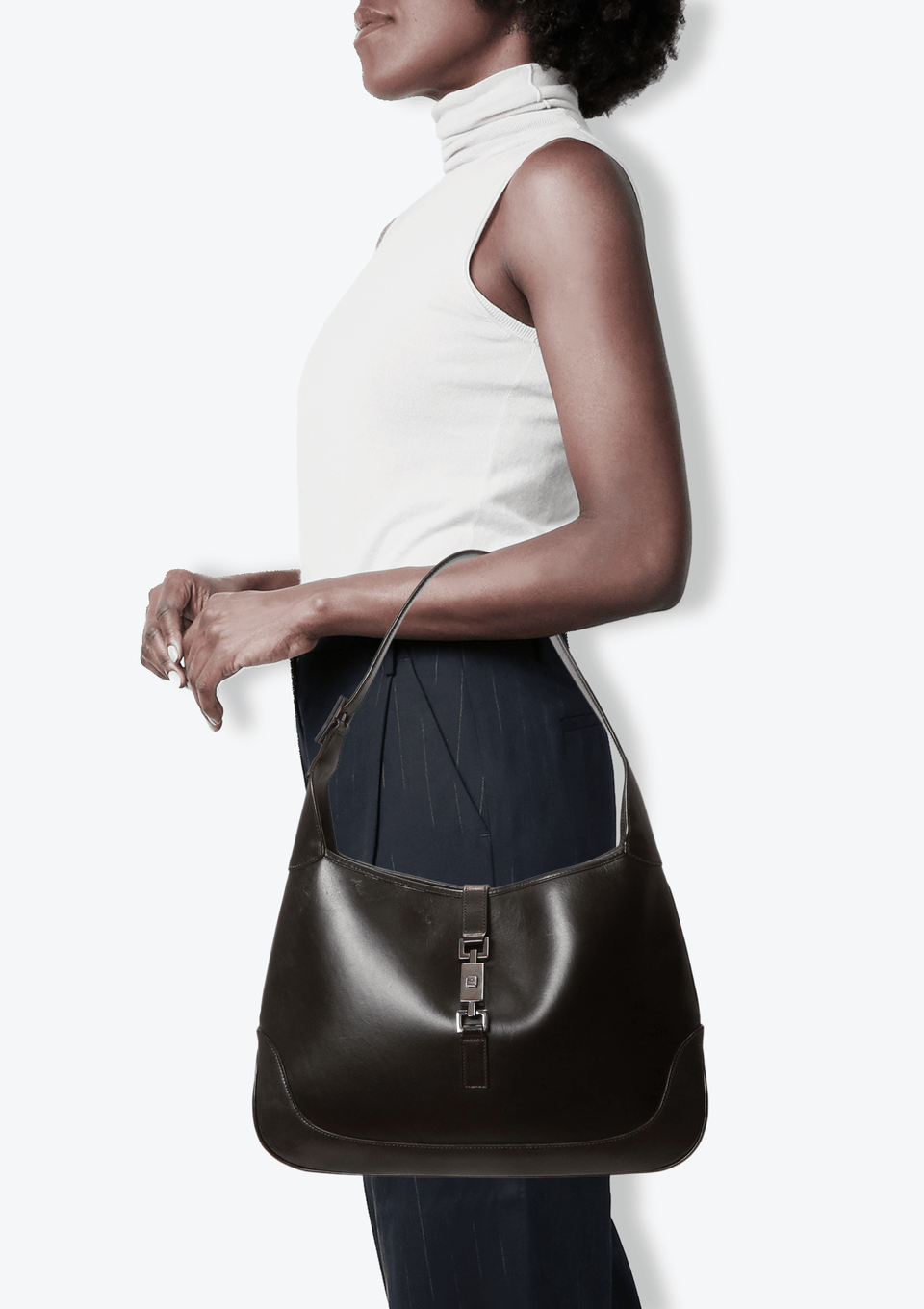 BOLSA GUCCI JACKIE O BAG PRETO ORIGINAL – Gringa