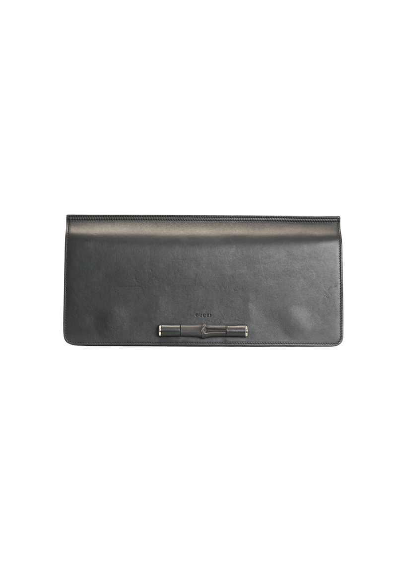 LADY BAMBOO LEATHER CLUTCH